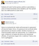 Mentana e Saviano su Facebook